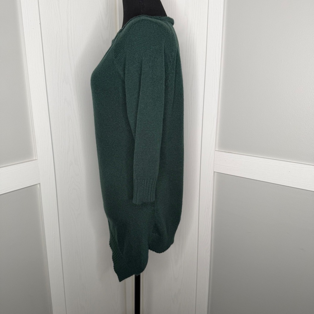 The Limited Sweater Dress Women Small Green Asymmetrical Hem Stretch Knit - Picture 4 of 7